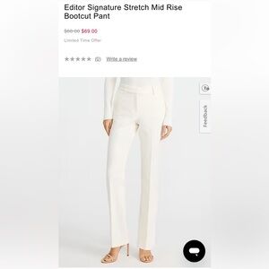 Express Women's Cream Straight Leg Pants